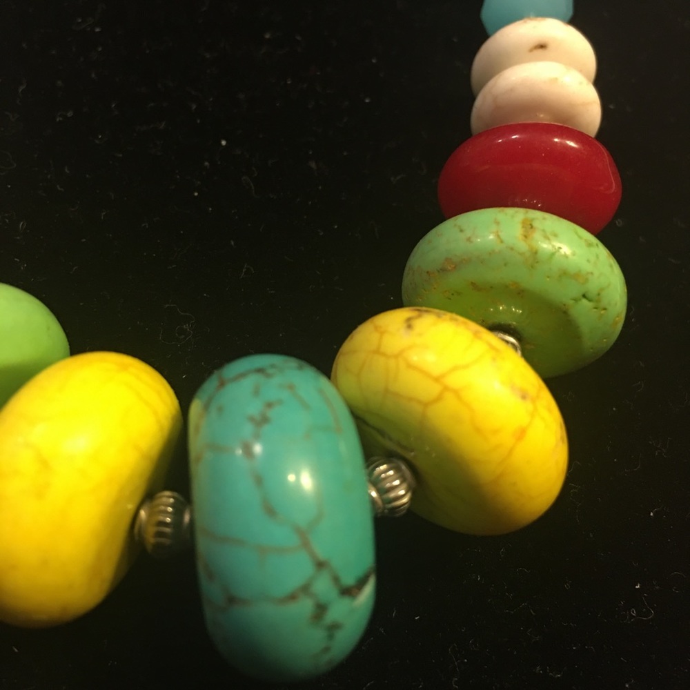 Multi-Color Stone & Gem Artisan Necklace